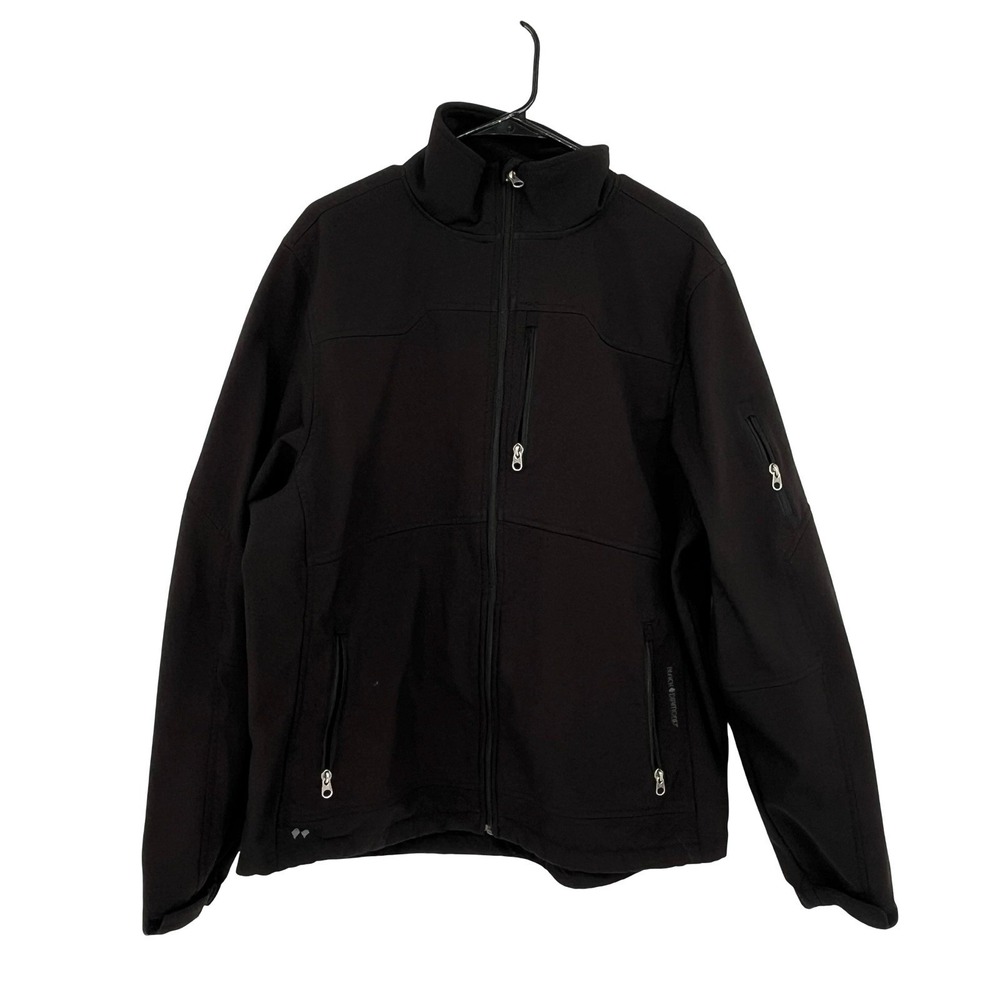 Black Diamond Jacket Mens XL Black Softshell Full Zip Outdoor Hiking Tactical